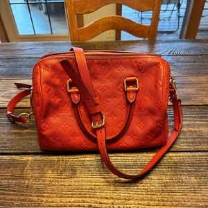 Louis Vuitton Speedy Bandouliere 25 red